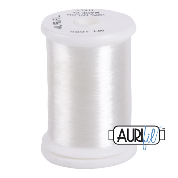 Aurifil Monofilament Thread 100% Nylon 1094 yds (1000 mt) Color Clear or Smoke