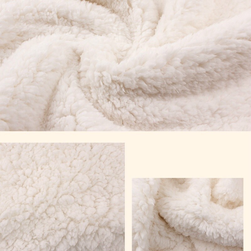 DIY Faux Sherpa Fleece Fabric Thermal Blanket Coat Jacket Lining Thick Material