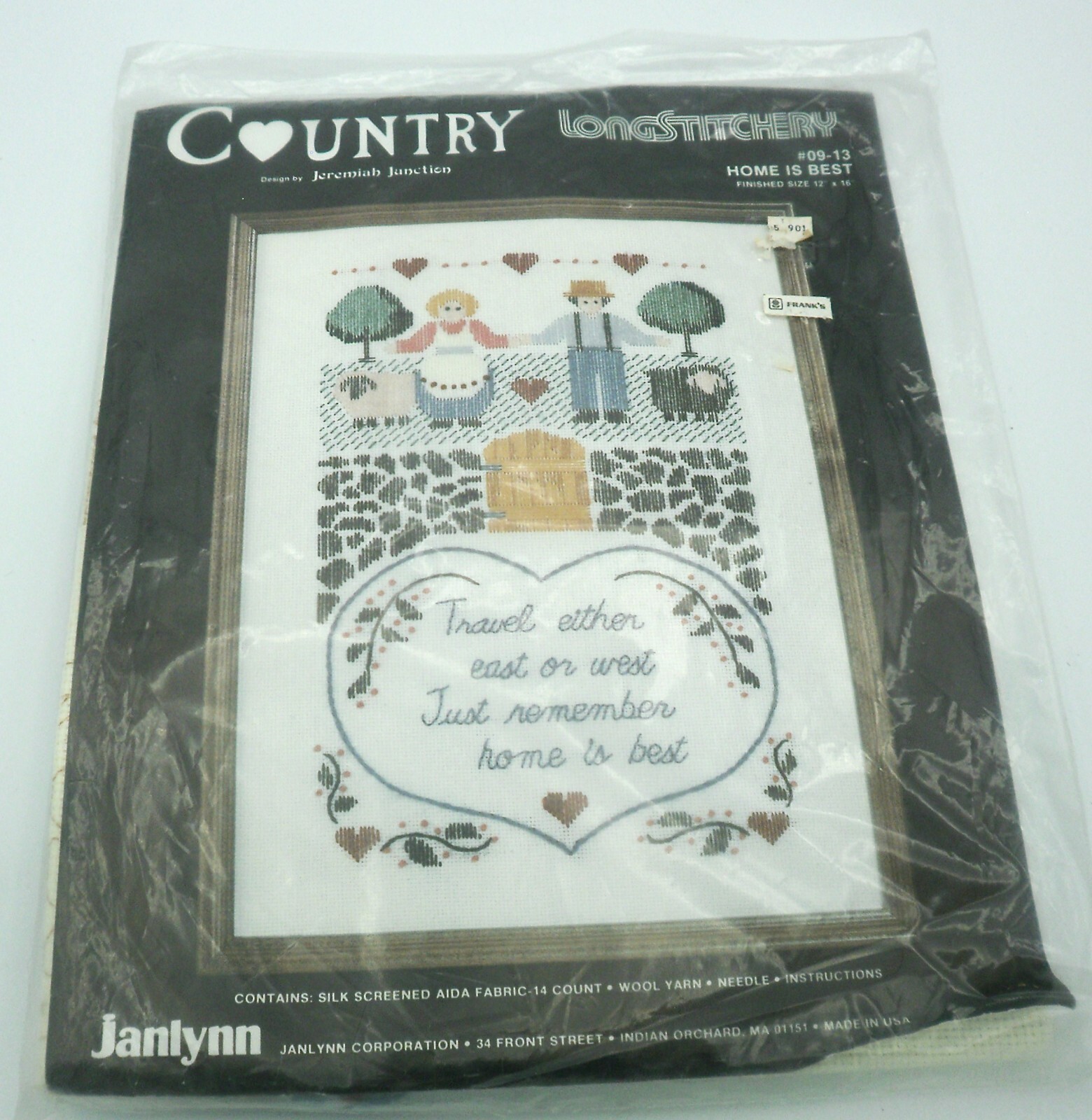 Janlynn Counted Cross Stitch Kit Country 12″X16″ HOME IS BEST #09-13 Sealed