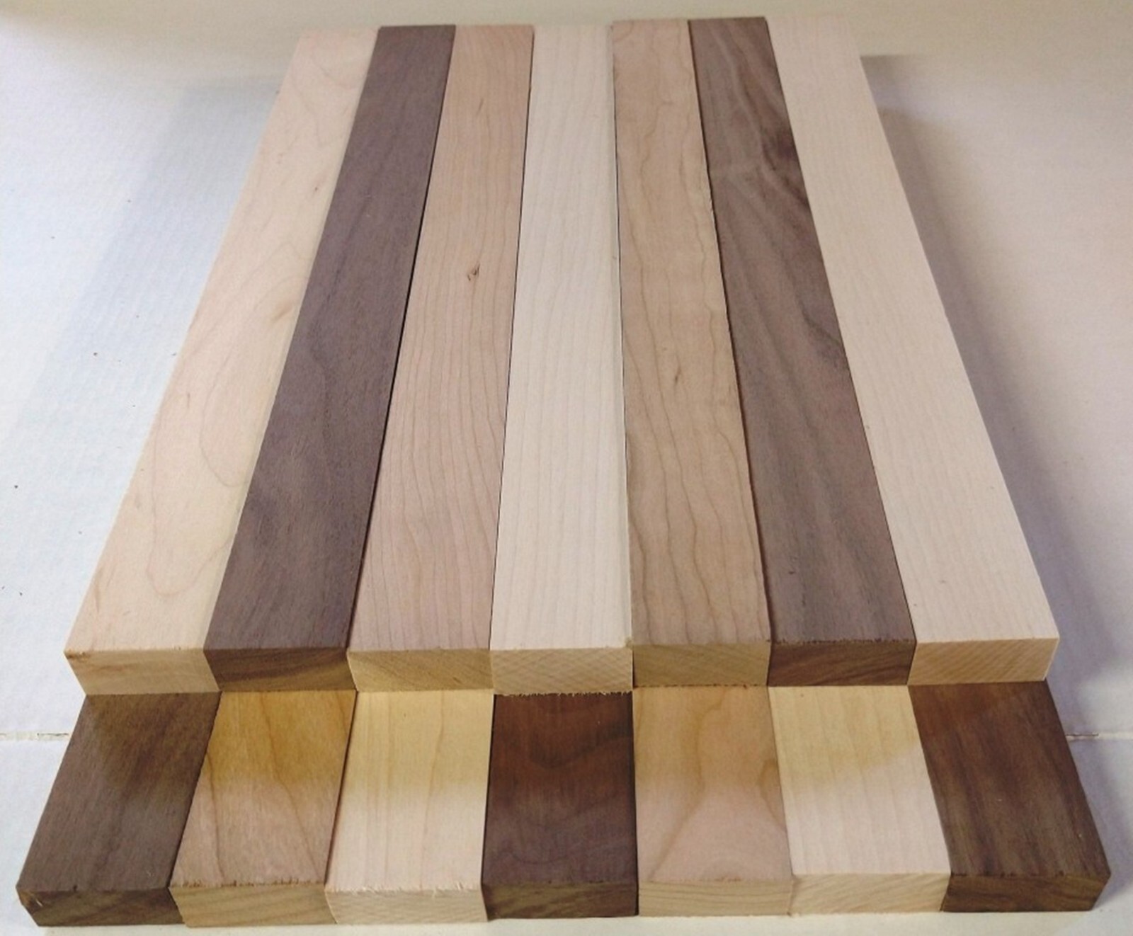 3/4″ x 1 1/2″ x 16″ – 6 BLACK WALNUT 6 Hard Maple 6 Cherry Wood Cutting Boards