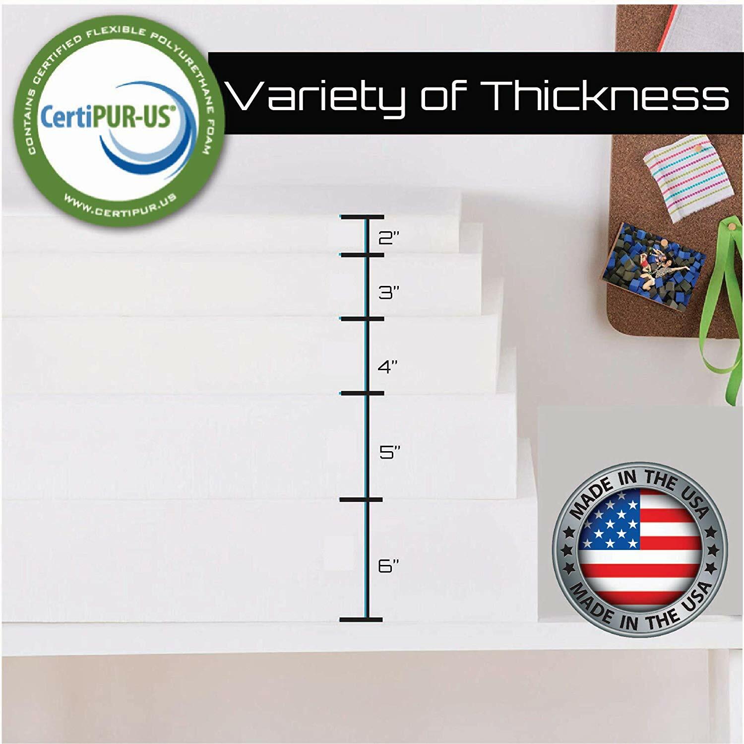 FOAM SEAT CUSHION HIGH DENSITY FOAM 3″x24″x80″ 46ILD “FIRM” UPHOLSTERY FOAM