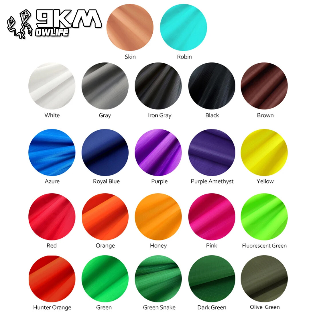 40D Thin Waterproof Ripstop Nylon Fabric PU Coated For Outdoor Kite Flags Making