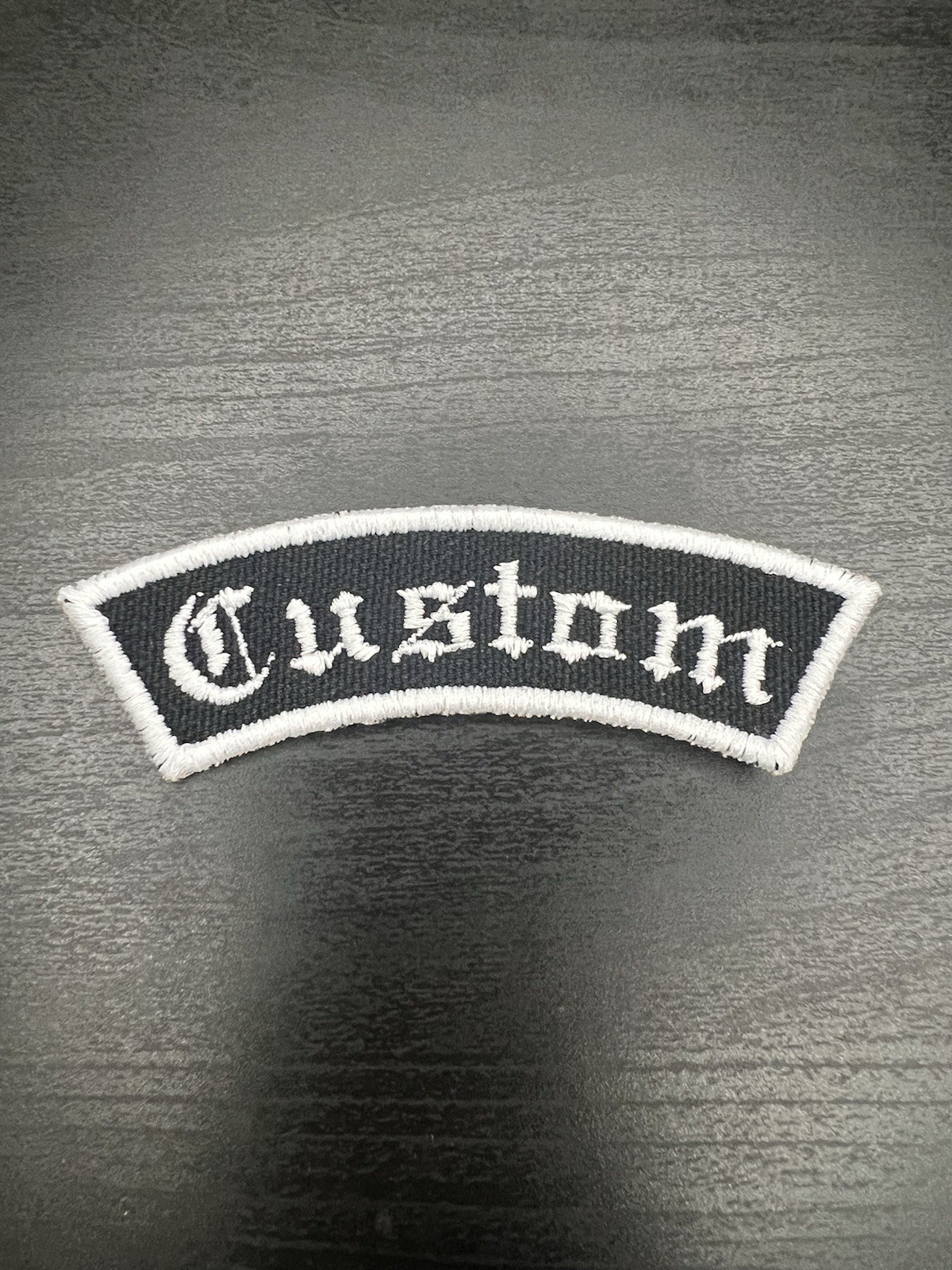 Custom embroidered Banner Iron On Patch name or date 2×4 Inch