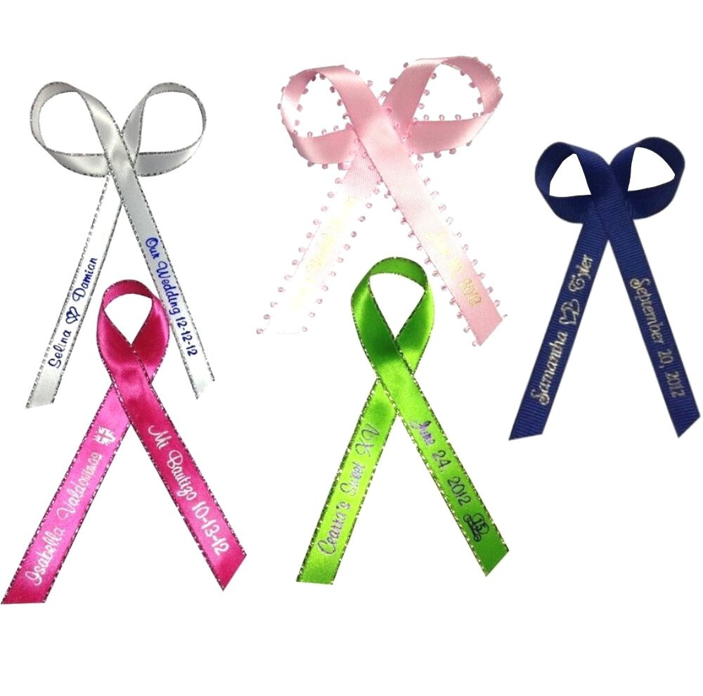 150 Personalized Ribbons Party Favors Wedding Quinceañera Baby, Bridal Shower