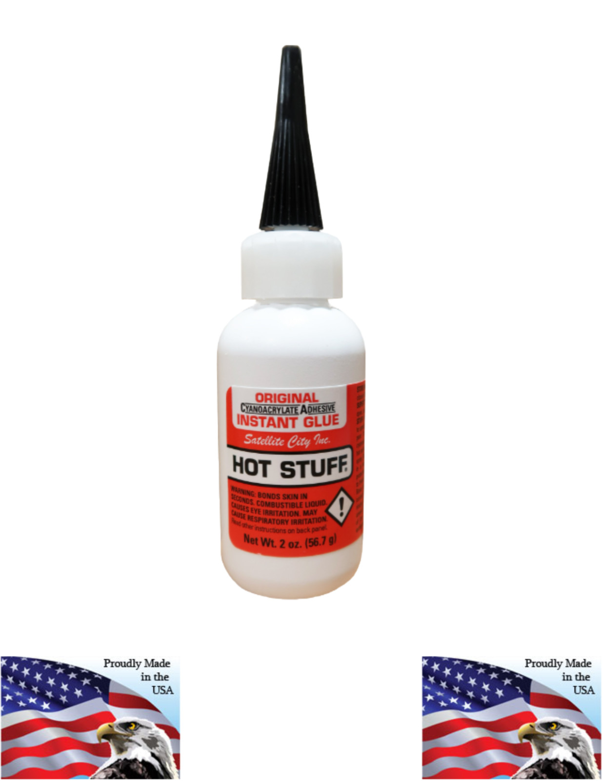 Hot Stuff Thin Instant CA Glue, (1) 2oz bottle part# HS-4