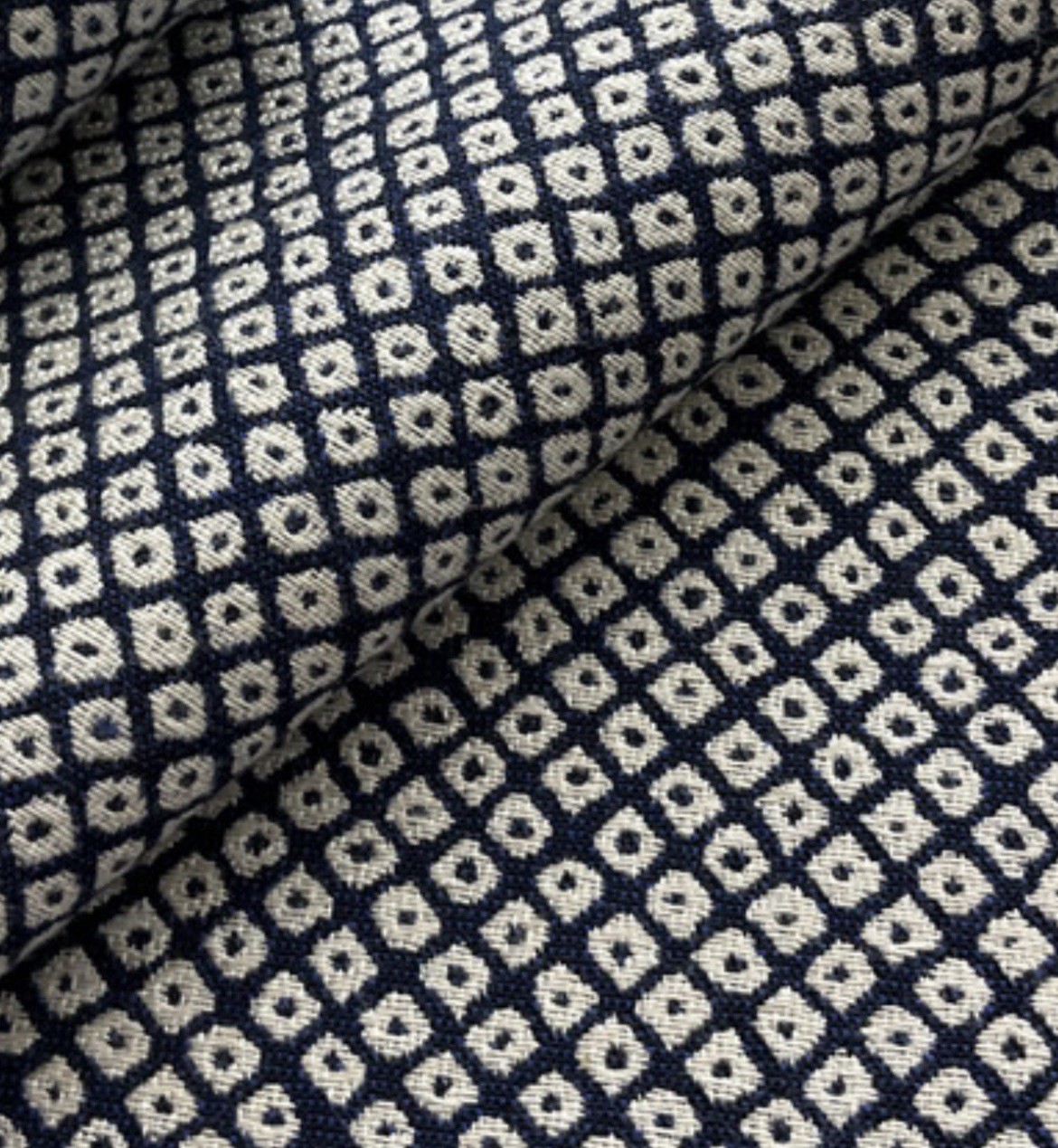 SUNBRELLA INDOOR OUTDOOR PERFORMANCE FABRIC SHIBORI INDIGO BY THE YARD