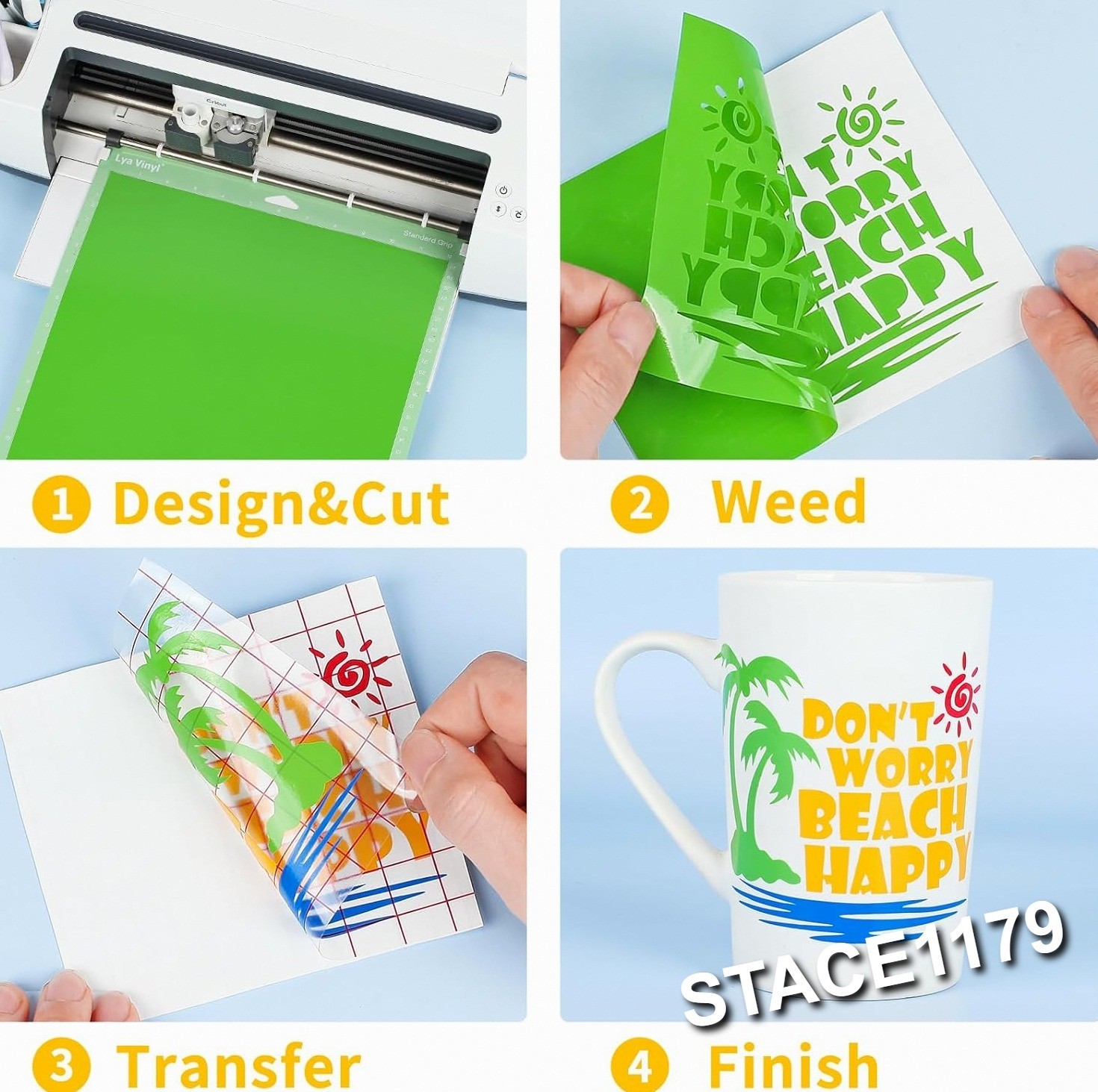 Premium 55 Pack Permanent Adhesive Vinyl 12×12 for Cutting Machine 43 Colors