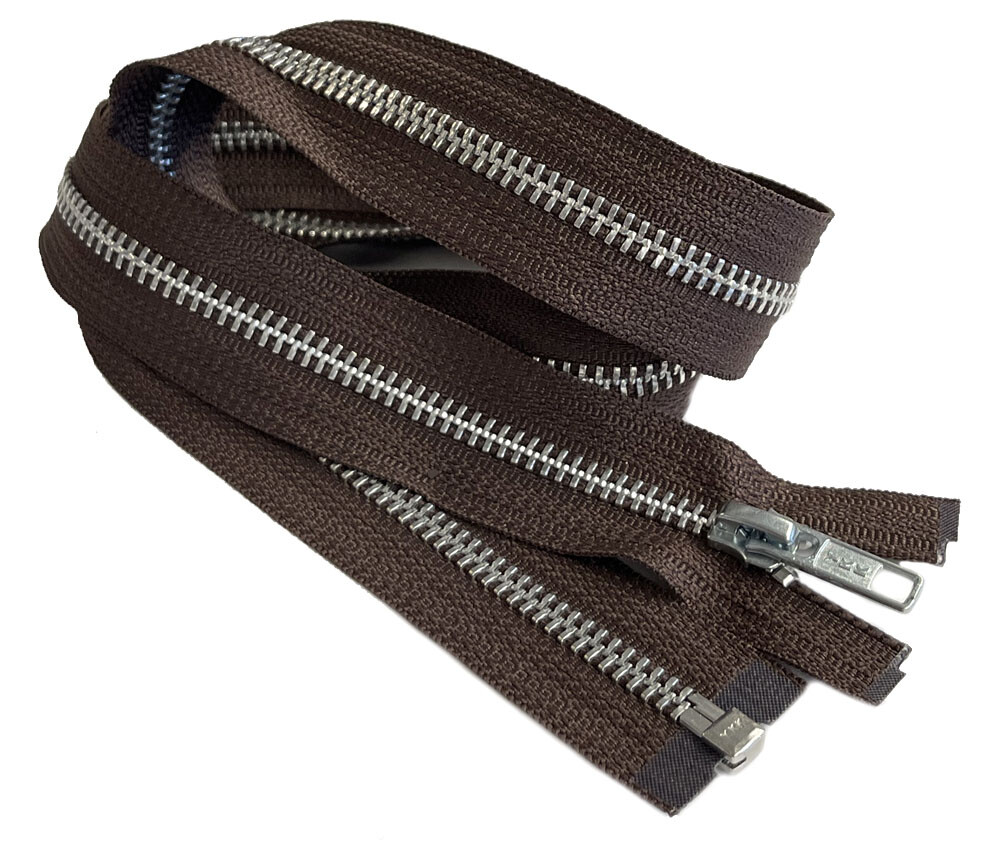 18 Inch YKK #5 Medium Weight Aluminum Metal Jacket Zipper Separating Made in USA