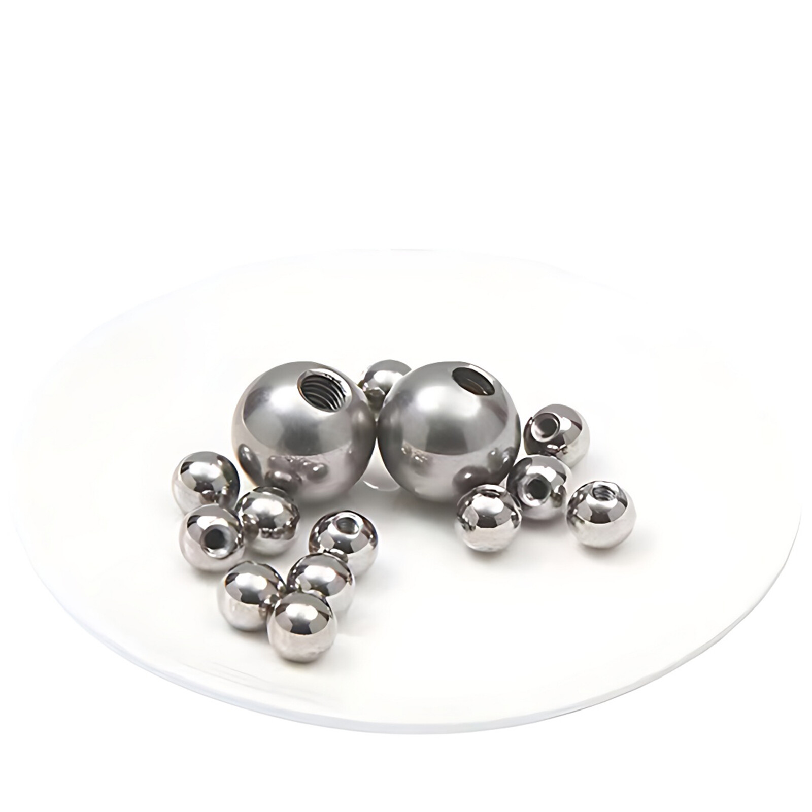 Stainless Steel Solid drilling ball Round Metal Spacer Beads 2 3 4 5 6mm – 60mm