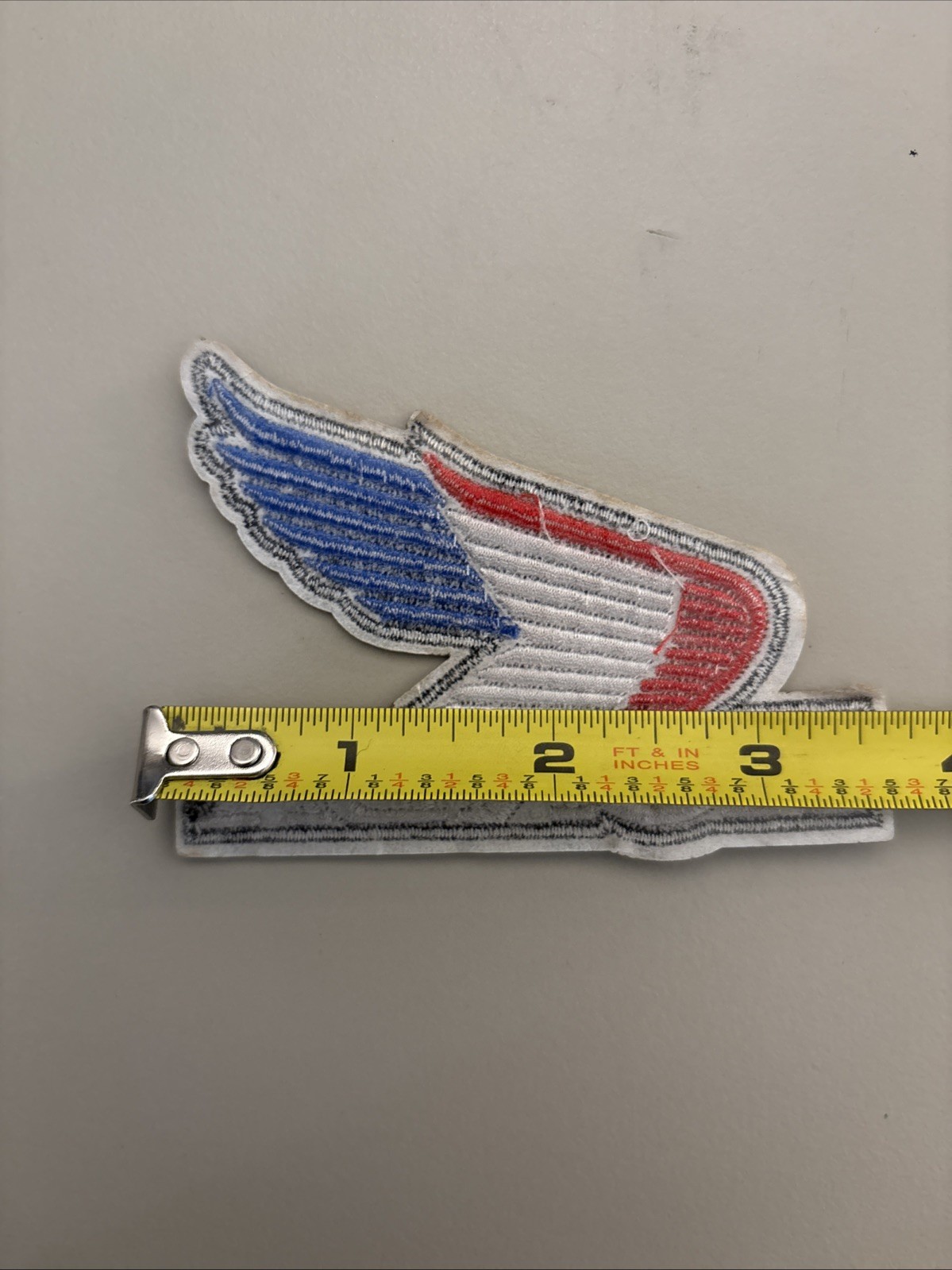 Honda Wing Red White & Blue (Iron on patch) Racing / Sports Car / Motorcycle