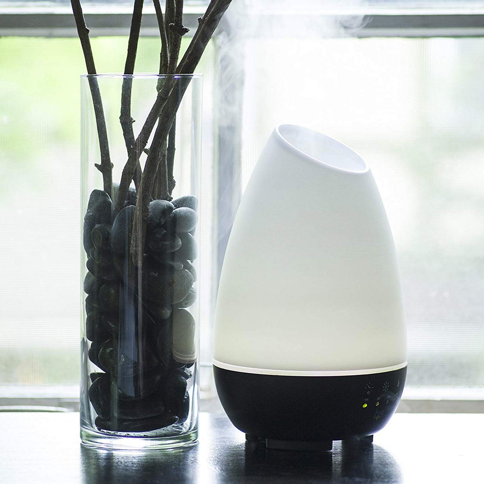 HealthSmart 500ML Essential Oil Diffuser for Large Rooms, Cool Large, White