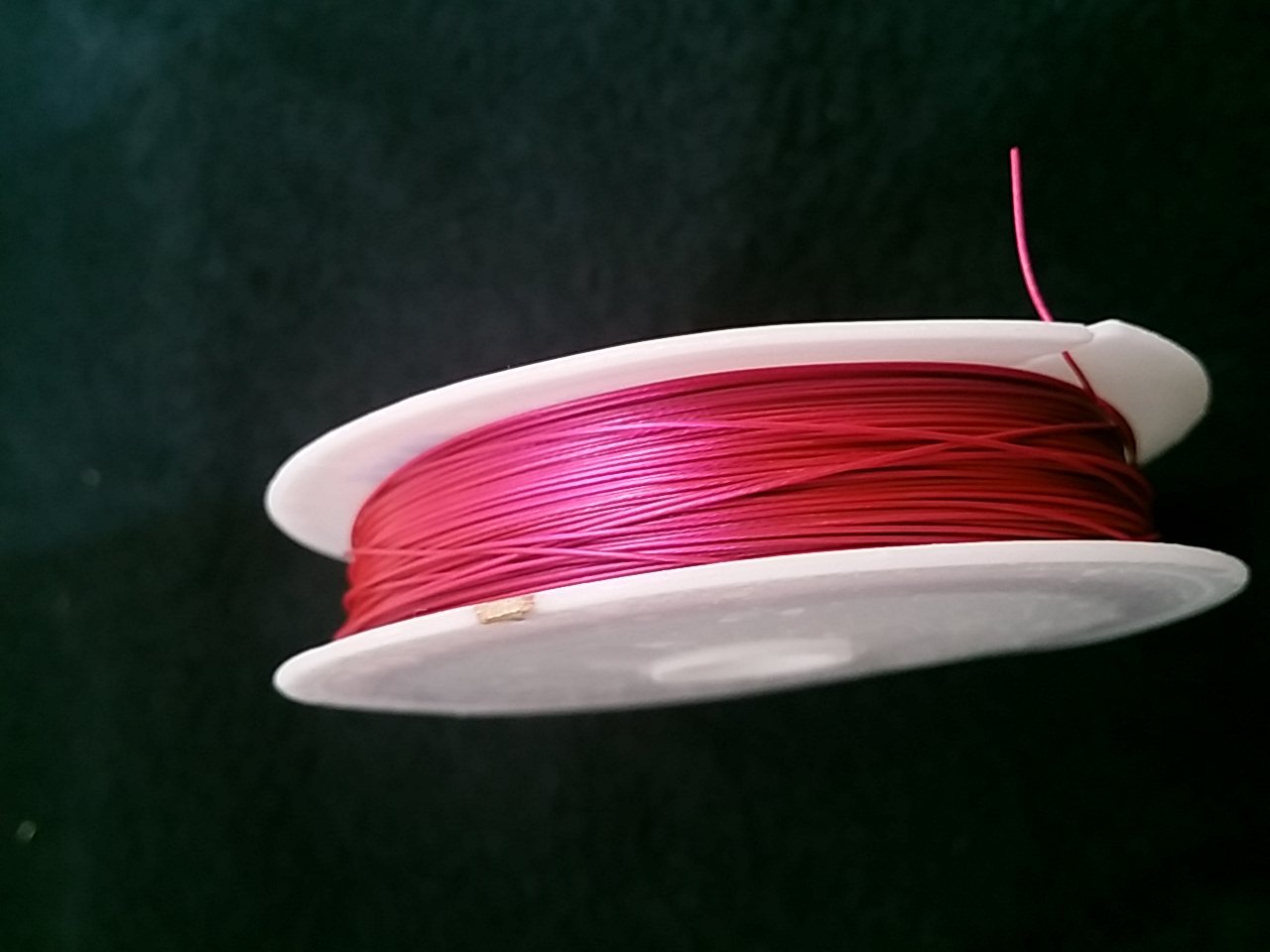 Tiger Tail Wire Spool, Stainless Wire, Deep Pink, 0.45mm; about 50m/roll L0.45mm