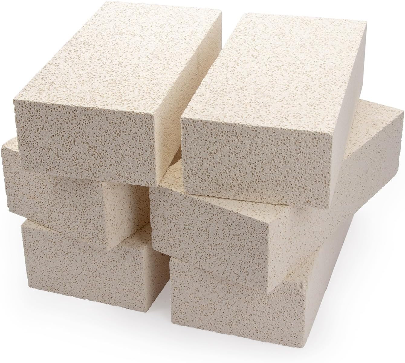 6 Pieces Insulating Fire Brick for Ovens, Kilns, Blacksmith, Fireplaces, Forges