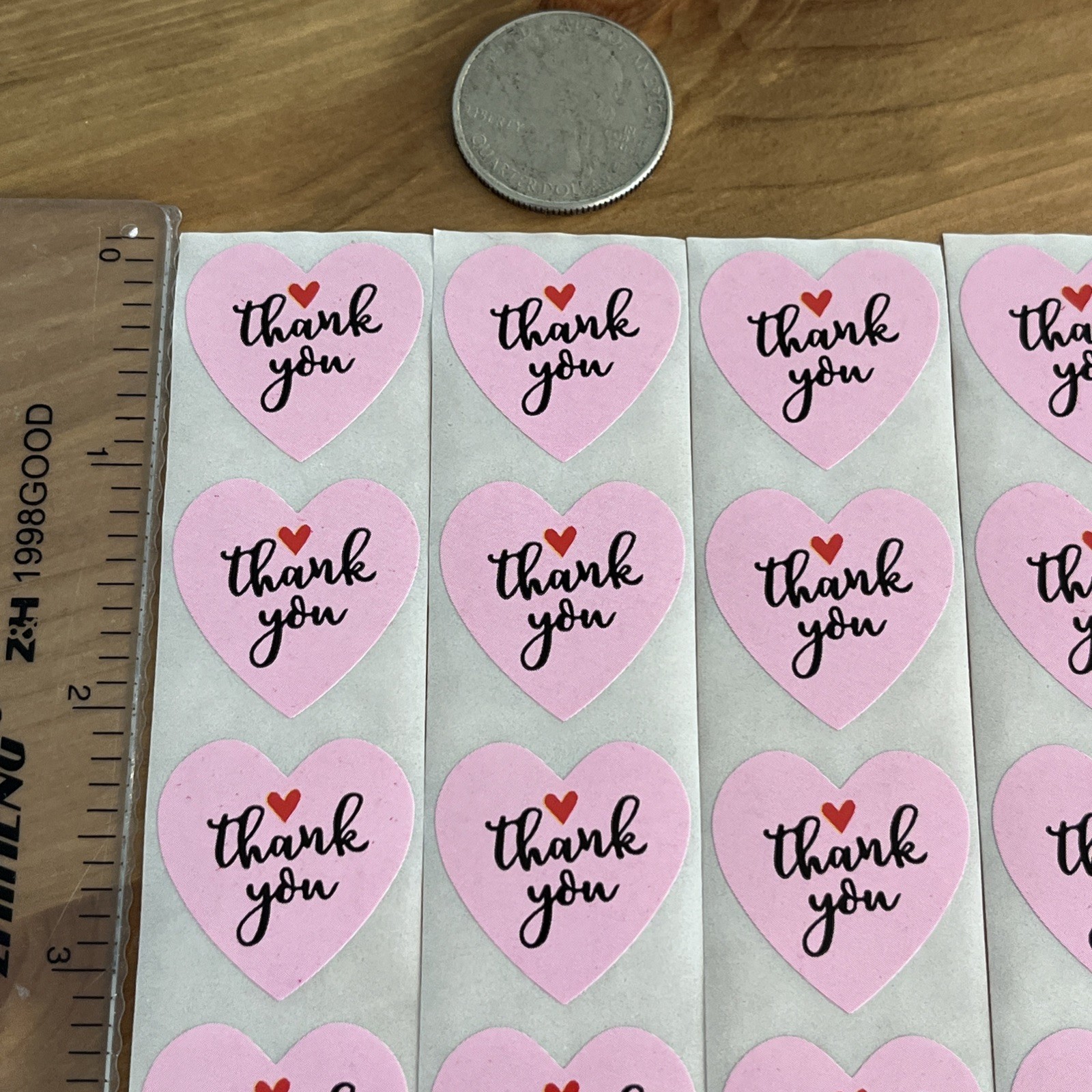 40pcs Cute Thank You Stickers 1 inch Small Business Decorate Envelopes Sealing