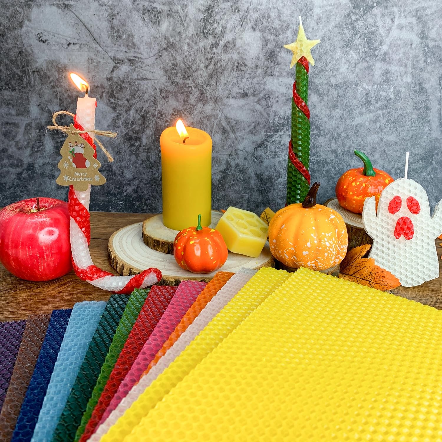 Beeswax Sheets for Candle Making Kit, Pure Bees Wax Made Candle Sheets, Inclu…