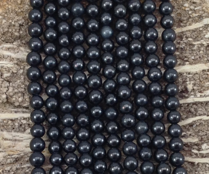 Shungite 4mm 6mm 8mm 10mm Round