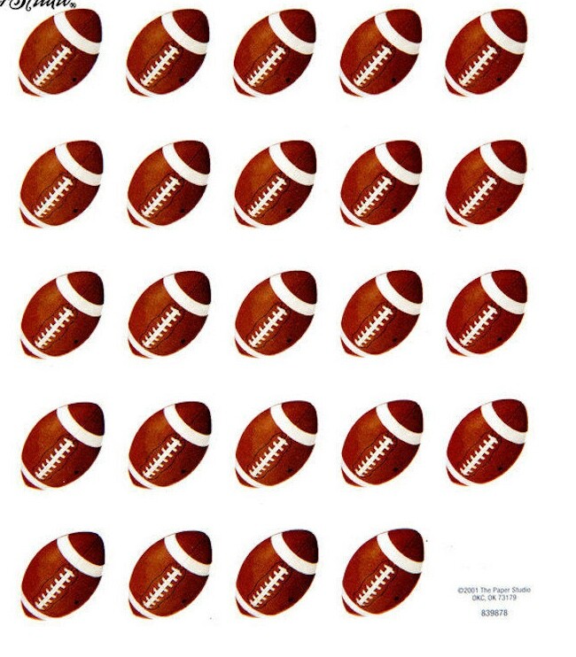 2 Sheets Football Sports Planner Stickers Papercraft DIY Crafts Envelope Seals