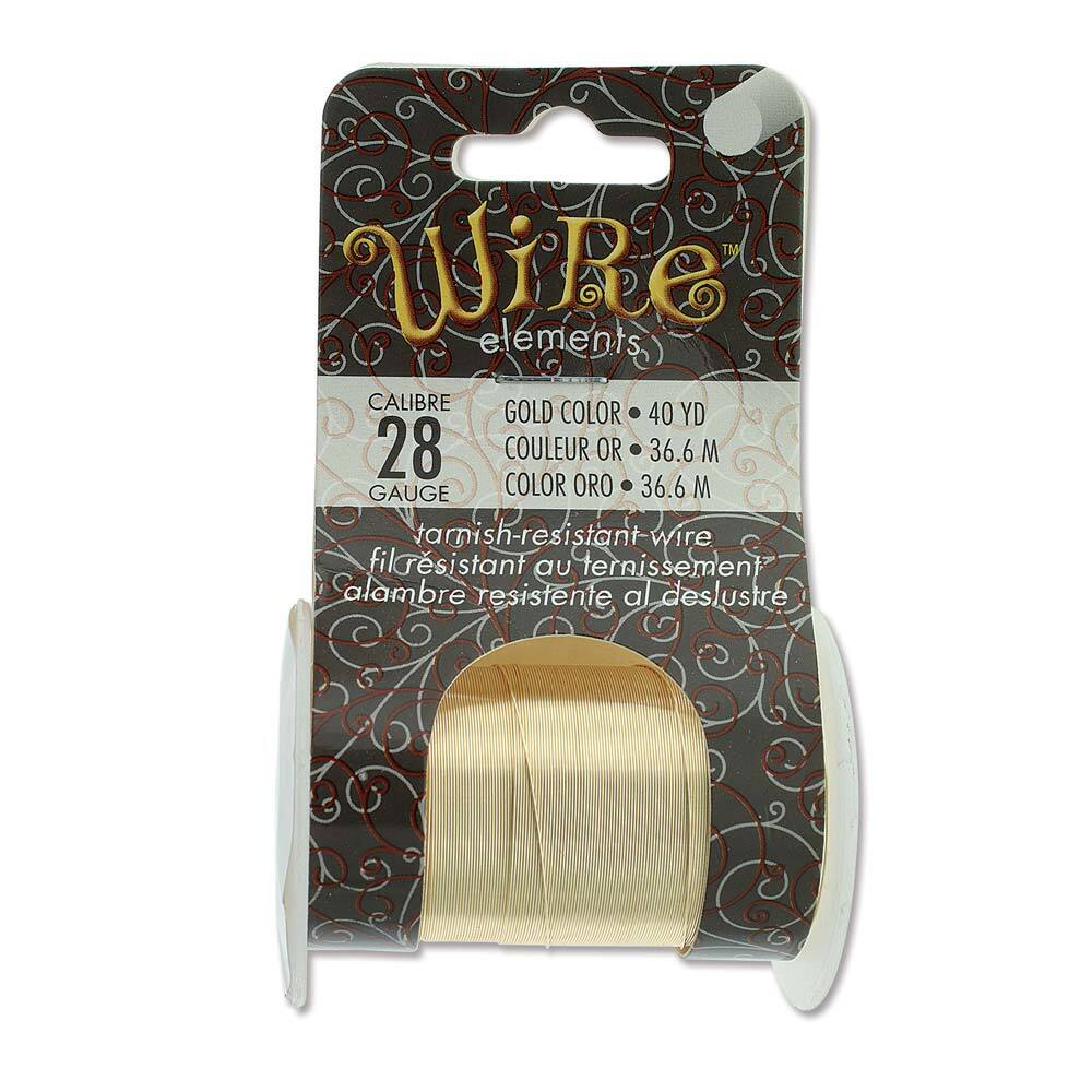 BeadSmith Gold 28 Gauge Craft Wire Elements – 40 Yard Spool