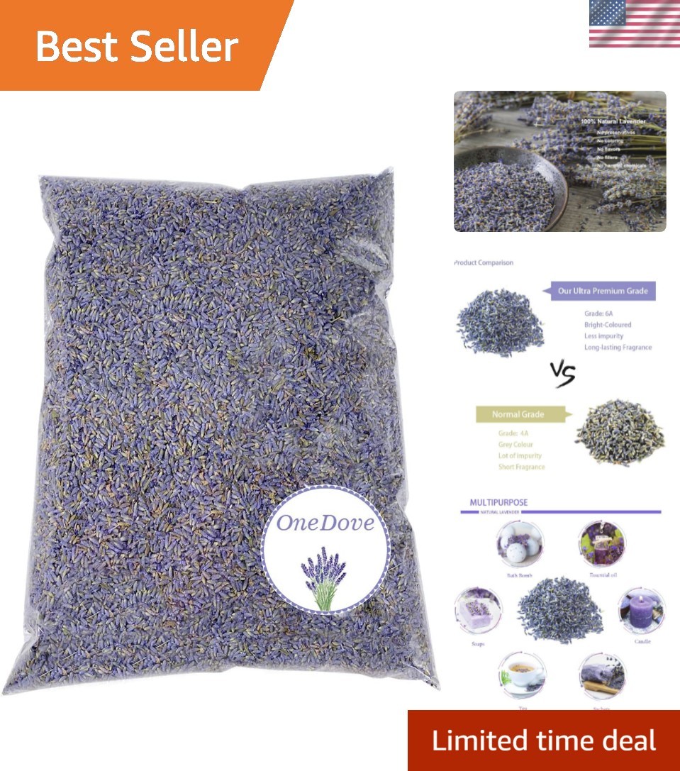 2 Pounds Lavender Buds Dried Flowers,100% Natural Dried Lavender Buds, Ultra …