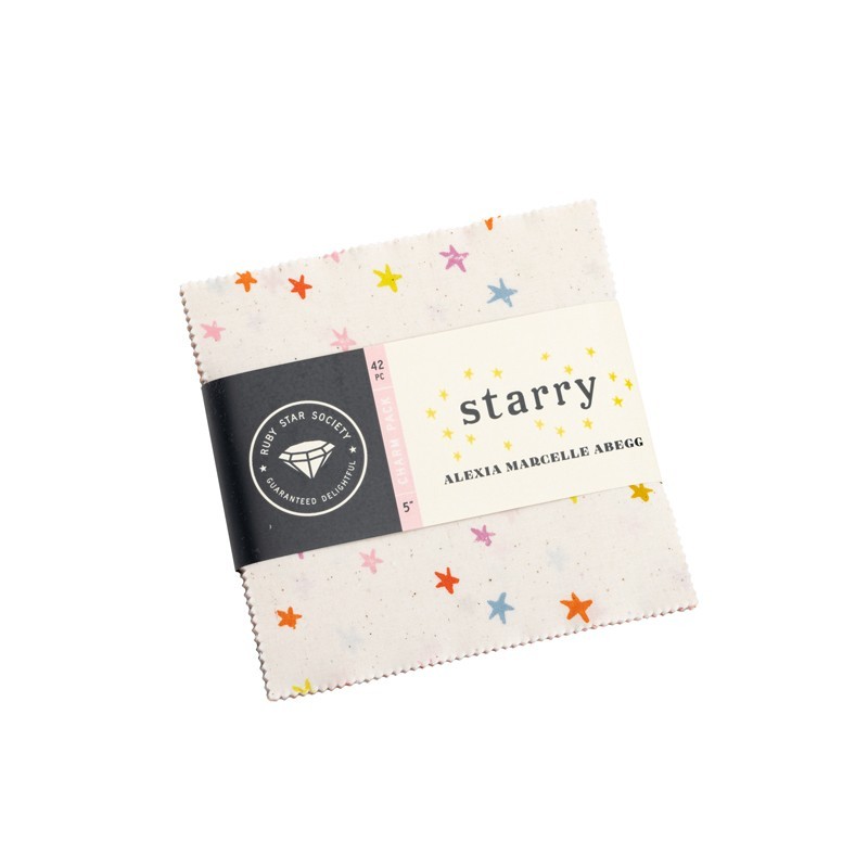 Moda Fabrics STARRY Charm Pack Alexia Marcelle Abegg 5″ square (42) cotton