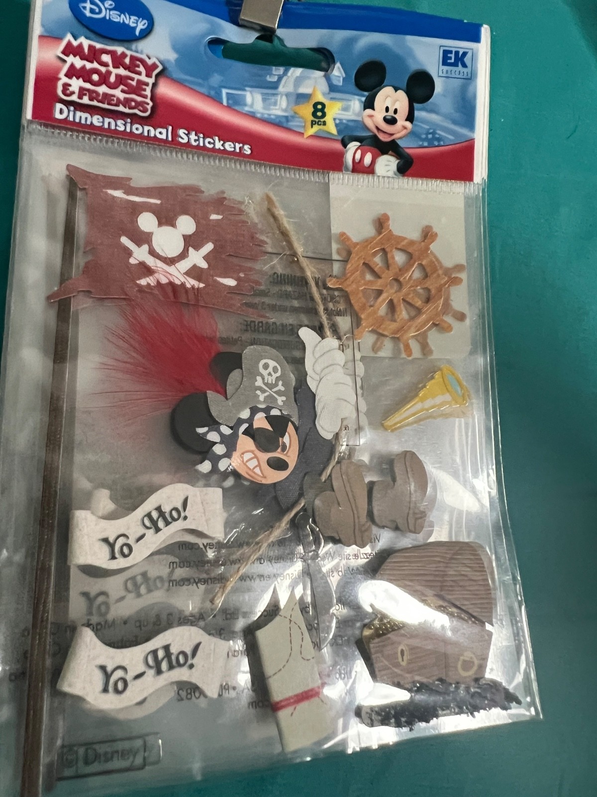 Jolee’s Boutique Disney MICKEY MOUSE PIRATE Scrapbook Sticker Packs