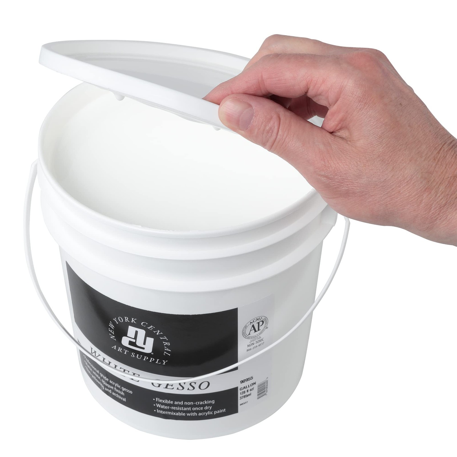 York Central Acrylic Gesso – White Professional Grade Gesso for Painting, Acryli