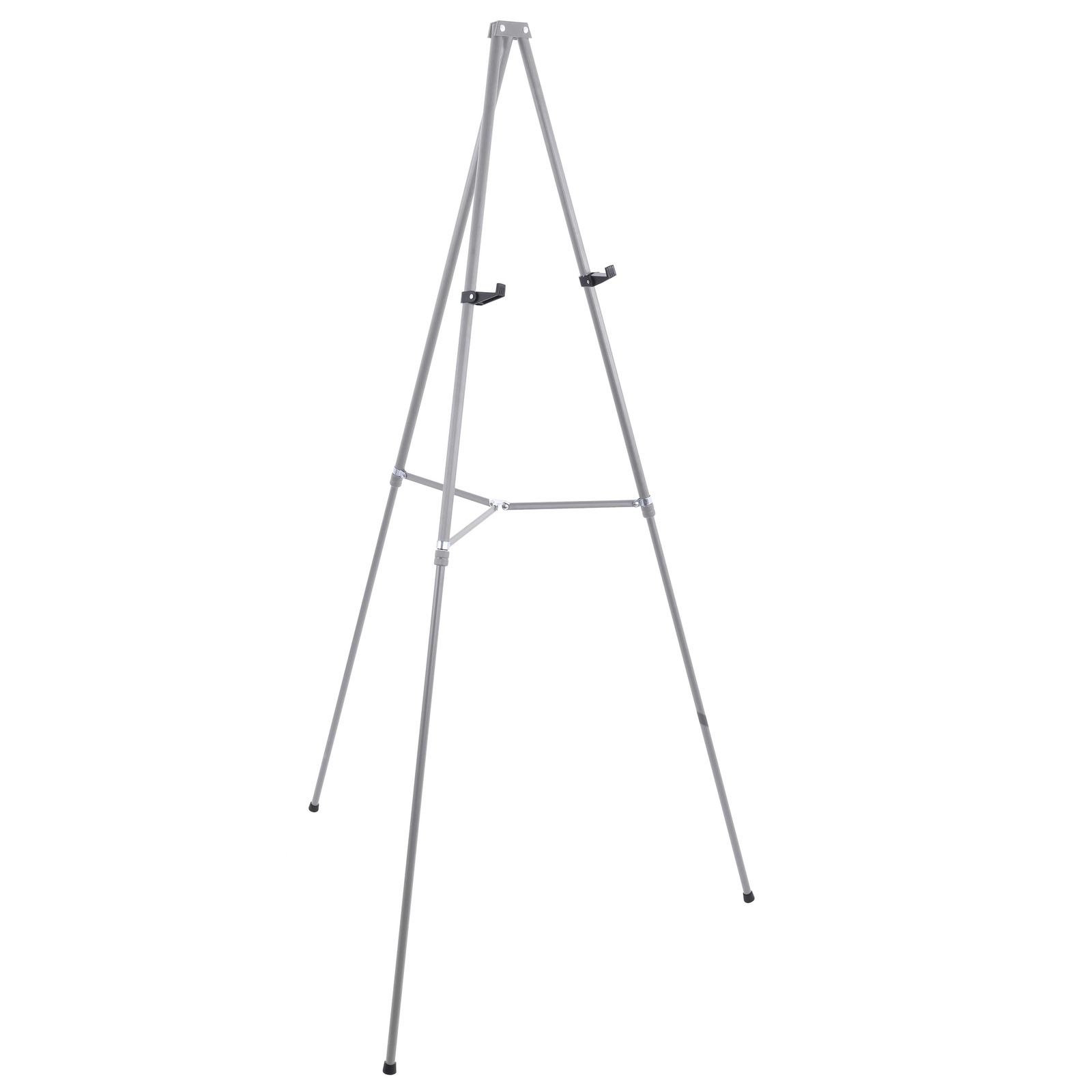 66″ Silver Aluminum Display Easel and Presentation Stand, Floor and Tabletop Use
