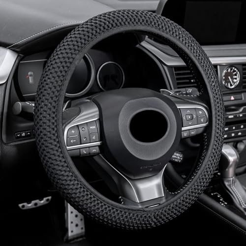 Elastic Stretch Steering Wheel Cover, Universal Interior Accessories Black