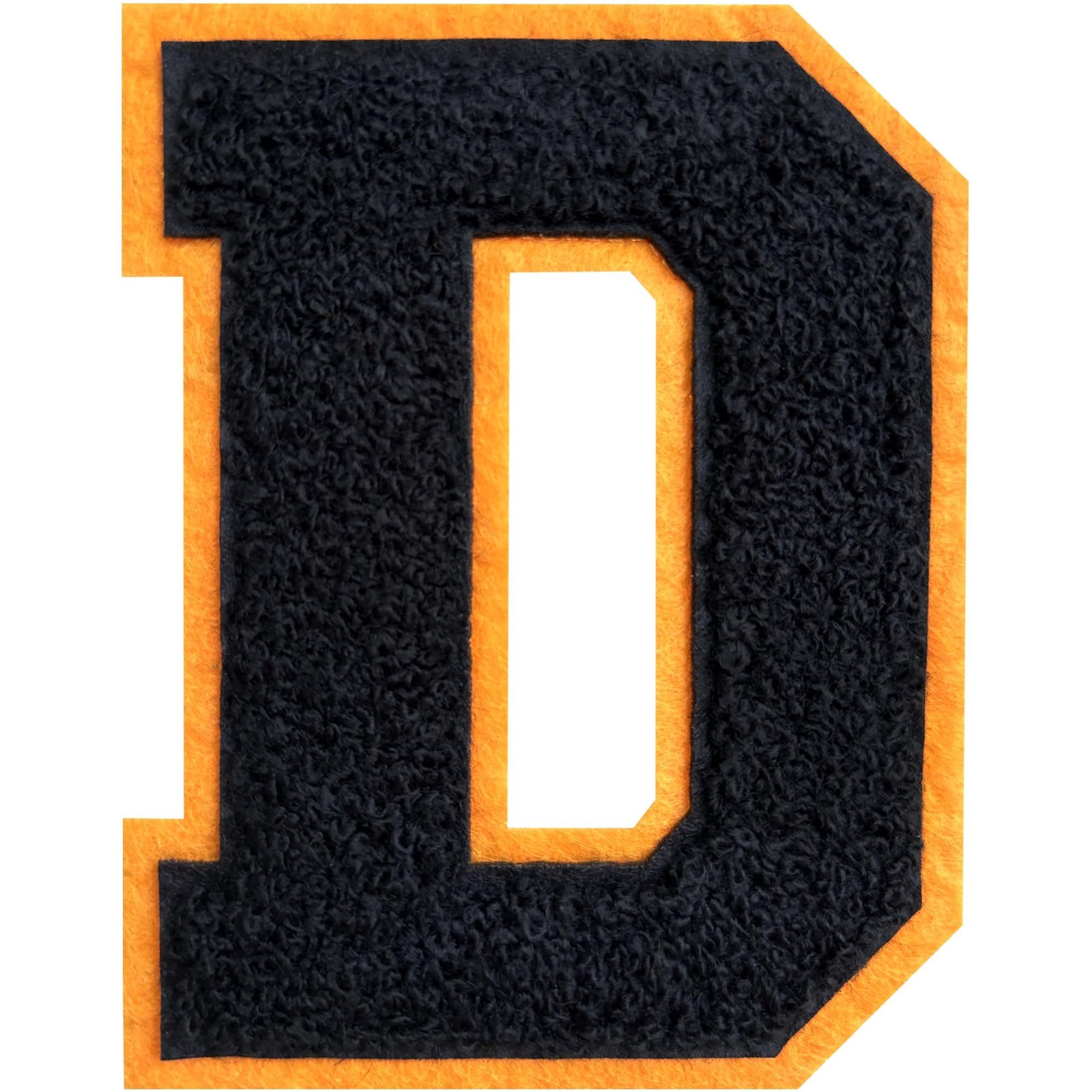 4.5 Inch Varsity Letter Patches Chenille Iron Large Letterman Jacket Black D