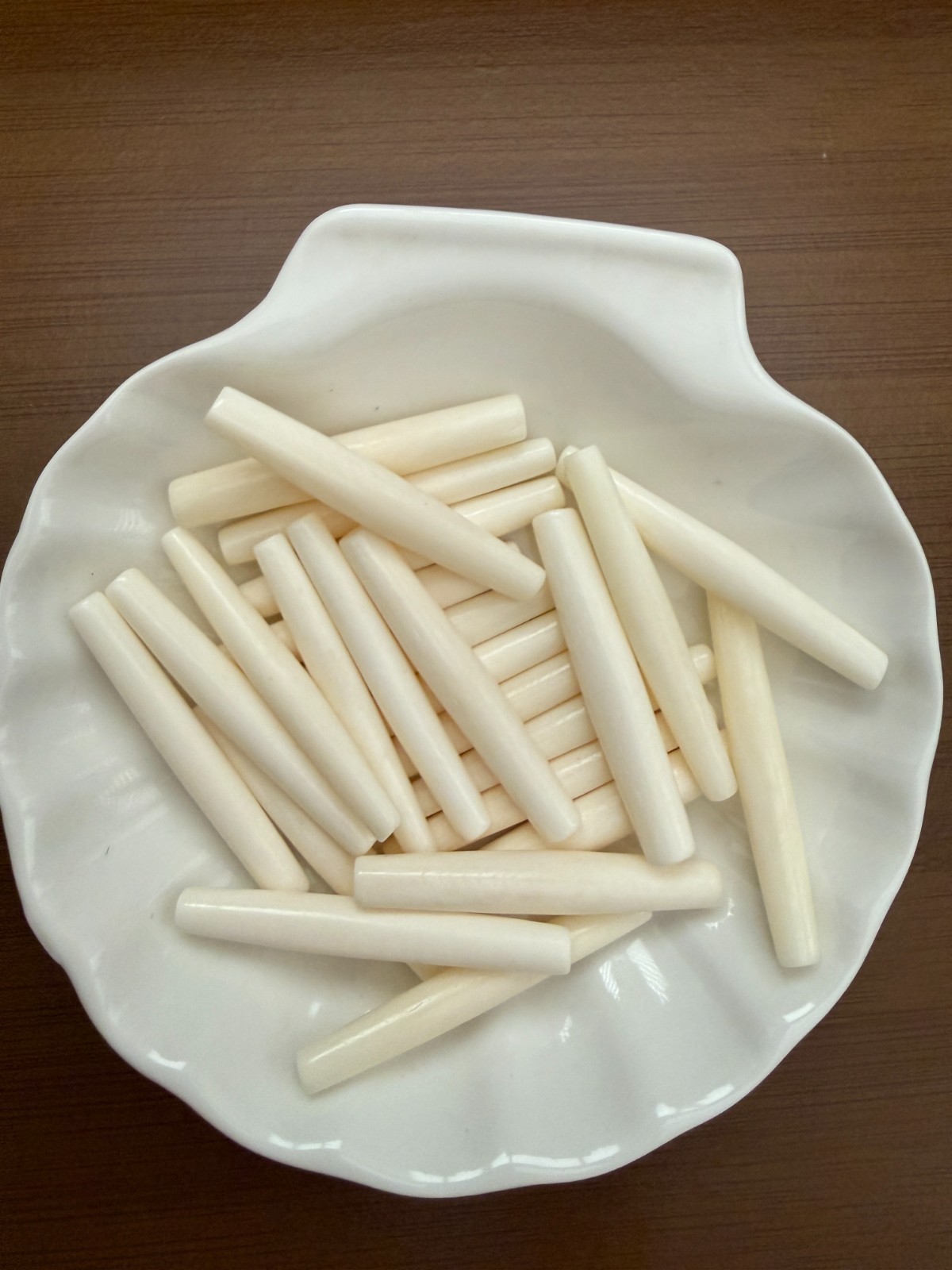 10PC White Buffalo Bone Hair Pipe Tube Beads 2″