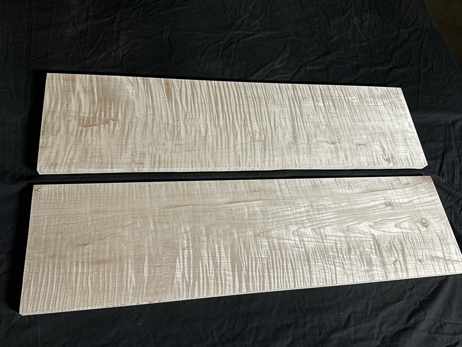 Curly Maple .80”x8.5”x32″ Tiger S4S Lumber Wood Matching SET 702