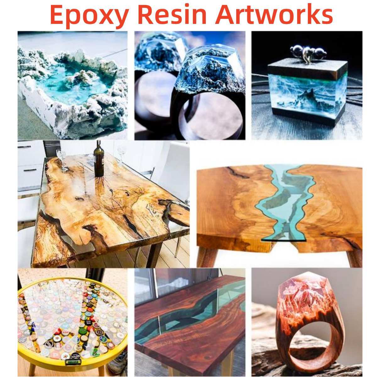 Crystal Clear Tumbler Epoxy Resin 1 Gallon Kit – Mixing 1:1 Ratio By Volume