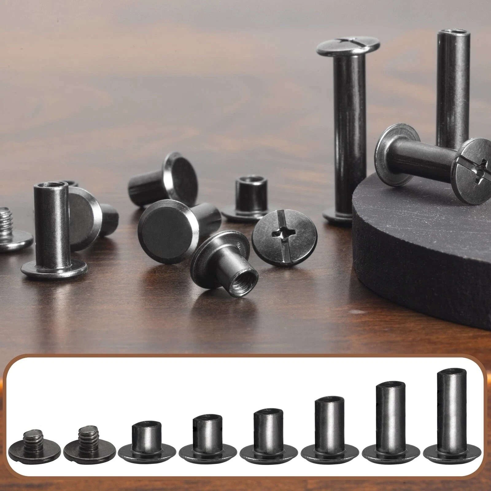 110set/pack For Leather Craft Product 6 sizes Chicago Screws Durable and Sturdy
