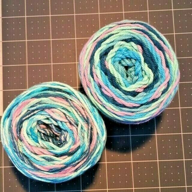 #13 Lot of 2 Peaches n Cream Yarn 204 yds 4 oz Total 100% Cotton Evening Sea