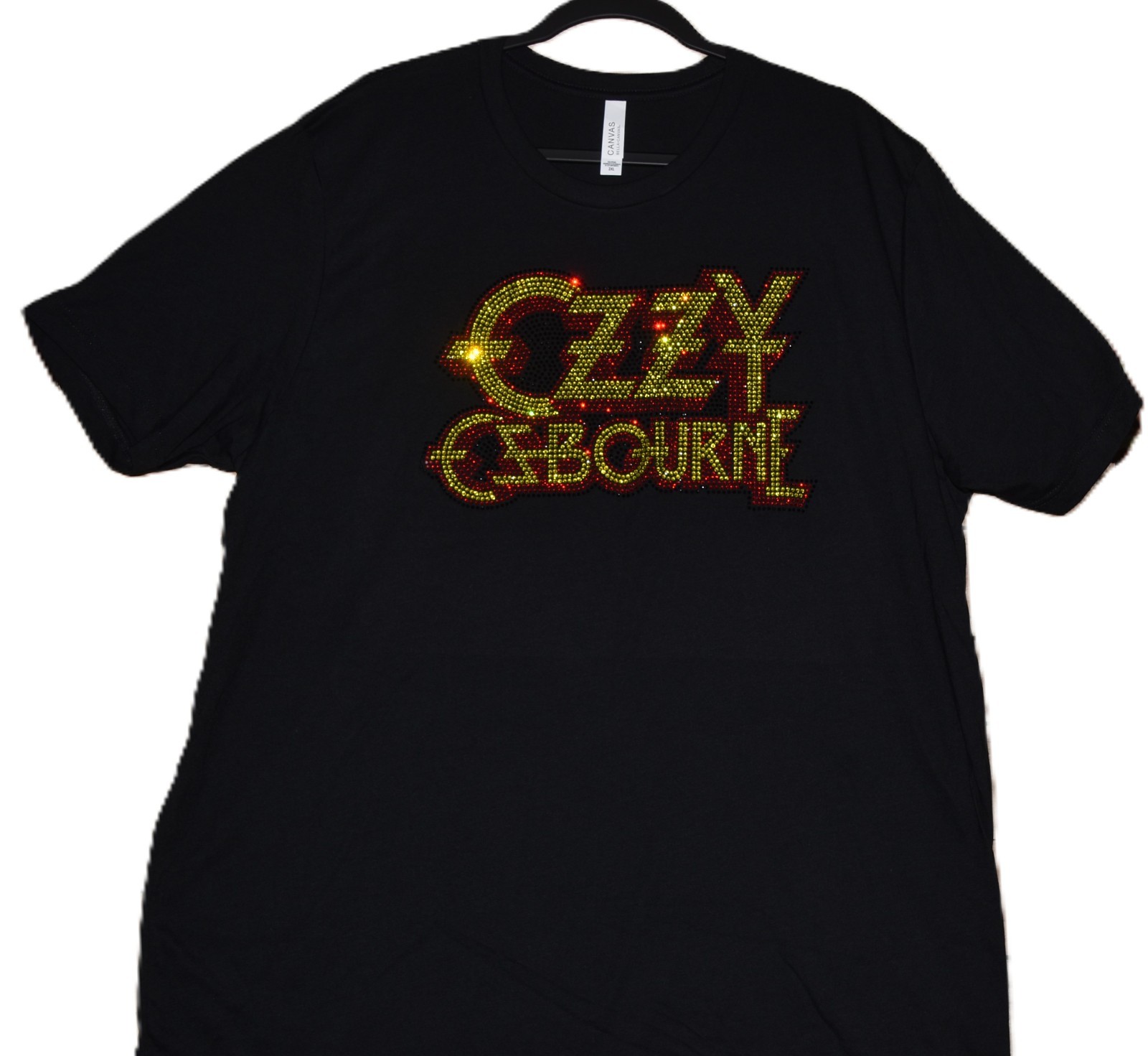 Ozzy Osbourne rhinestone short sleeve crew neck men’s shirt S M L XL 2X 3X
