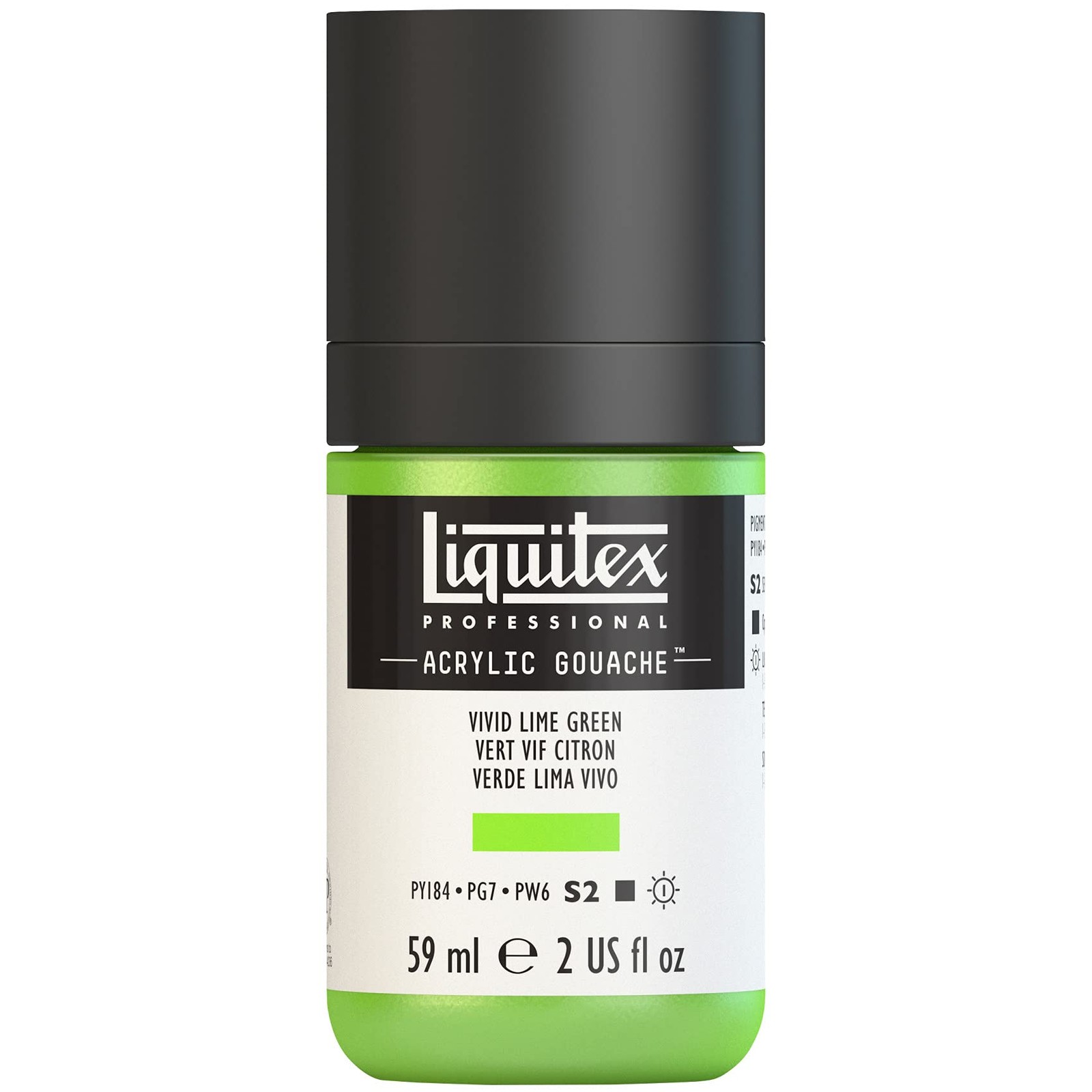 Liquitex Vivid Lime Green Acrylic Gouache 2 Fl Oz Pack of 1 Matte Finish