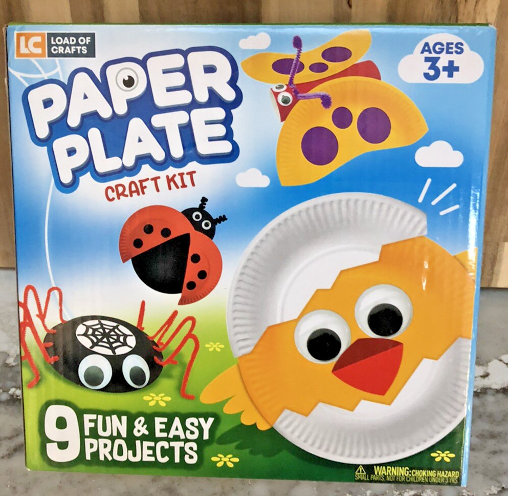 PAPER PLATE CRAFT KIT 9 PROJECTS BY LOAD OF CRAFTS 3 YEARS AND UP