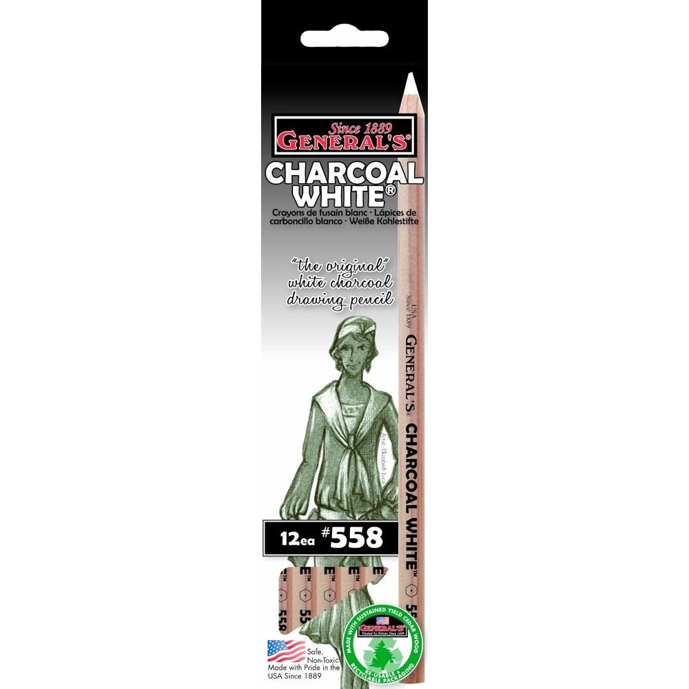 White Pencil Pre-Sharpened Incense Cedar 0.15 Lb Dozen