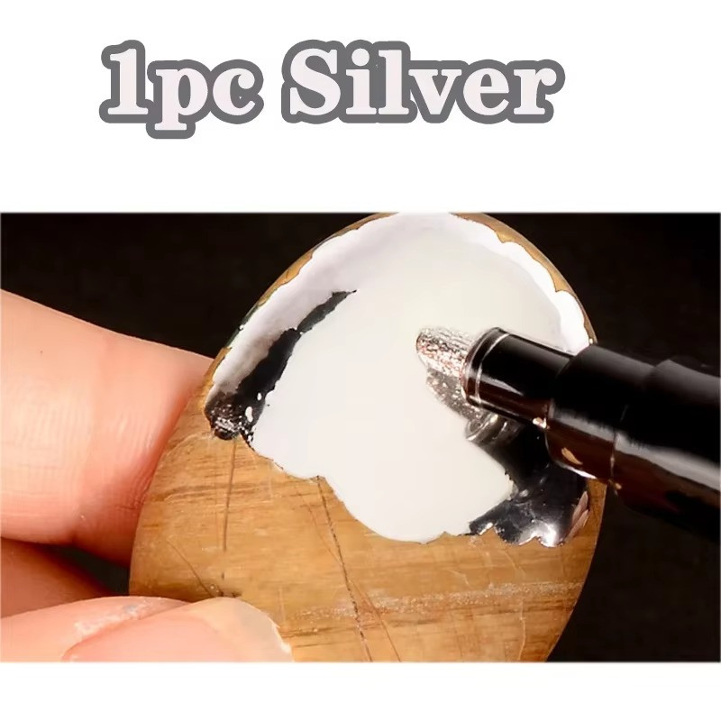 Metallic Liquid Chrome Mirror Marker Pen Waterproof Paint Pens Craftwork DIY