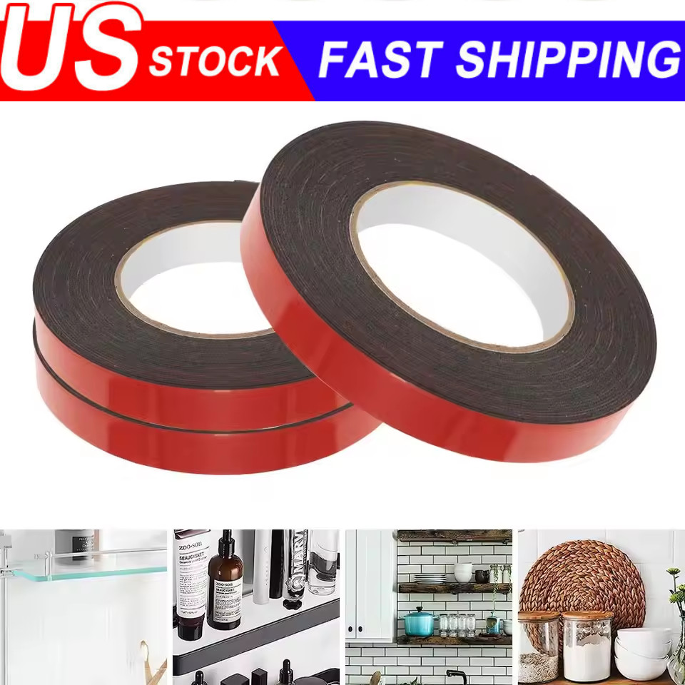 100 Auto Tape Acrylic Foam Double Sided Back Car Mounting Adhesive 3m x10mm 10ft