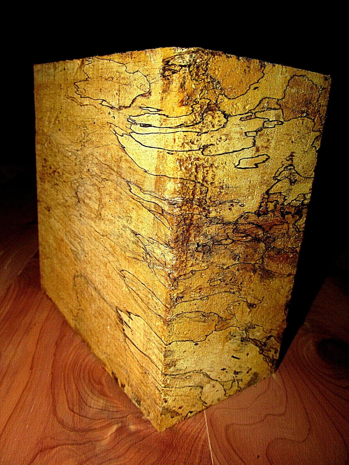 BEAUTIFUL EXOTIC SPALTED TAMARIND BOWL BLANK LATHE TURNING BLOCK 8″ X 8″ X 3″