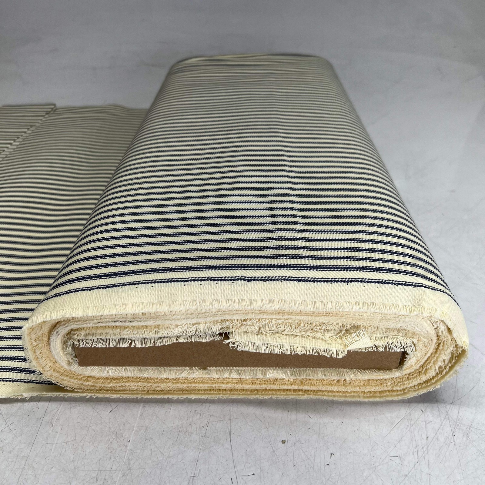 ROCLON Woven Ticking Navy Cotton Fabric Sz 44″ x 12 Yards Navy & White 10736219