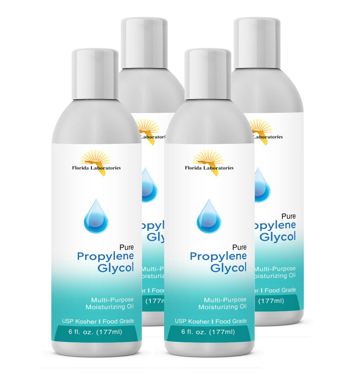 4 Bottles 6 oz of Propylene Glycol USP Kosher PG 99.9% Pure Food Grade- 24oz KIT