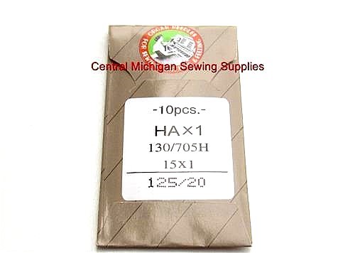 Organ Sewing Machine Needles Pack of Ten 15X1 Size 20 125/20 130/705H Singer