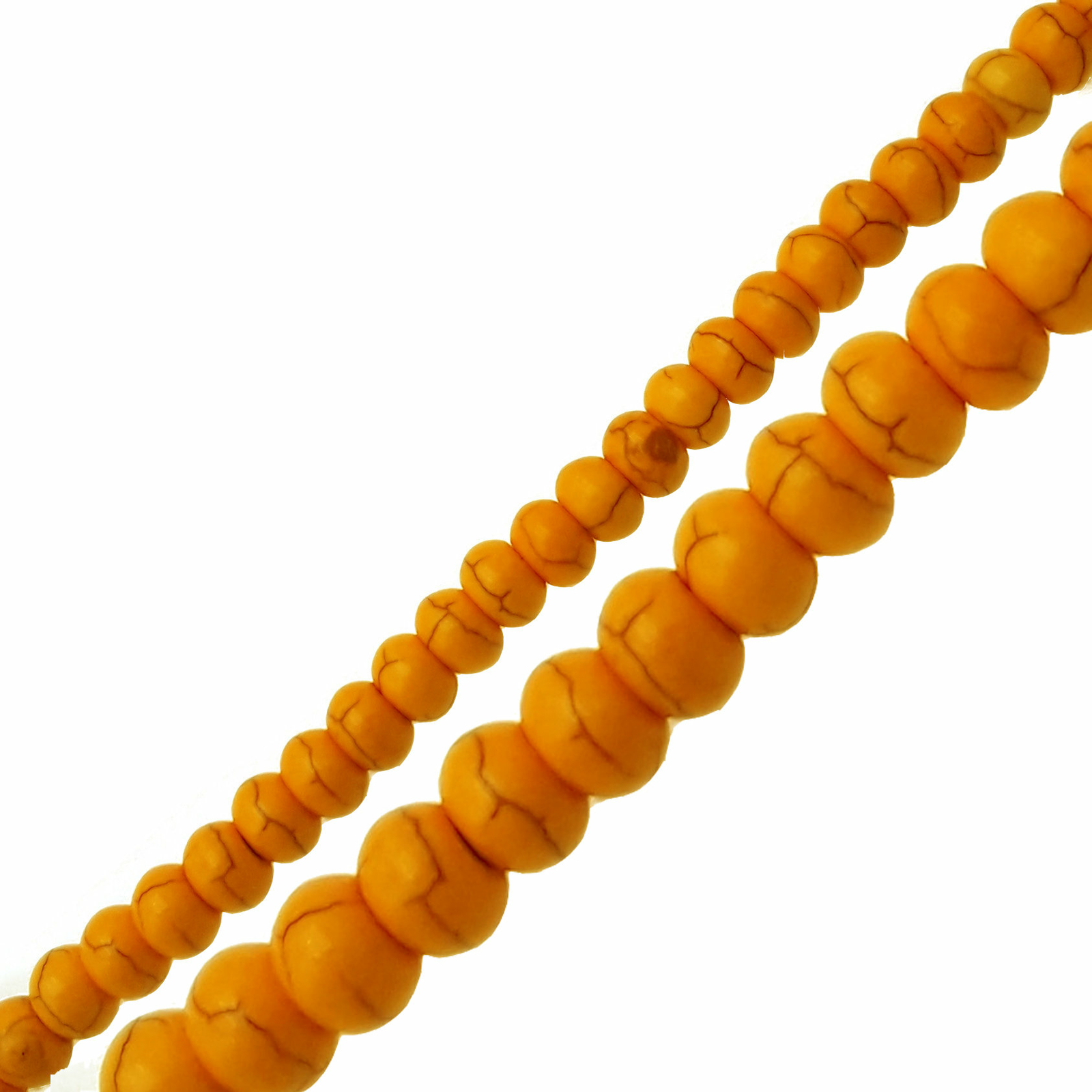 Orange Howlite Turquoise Smooth Rondelle Beads Size 2x4mm 4x6mm 15.5″ Strand