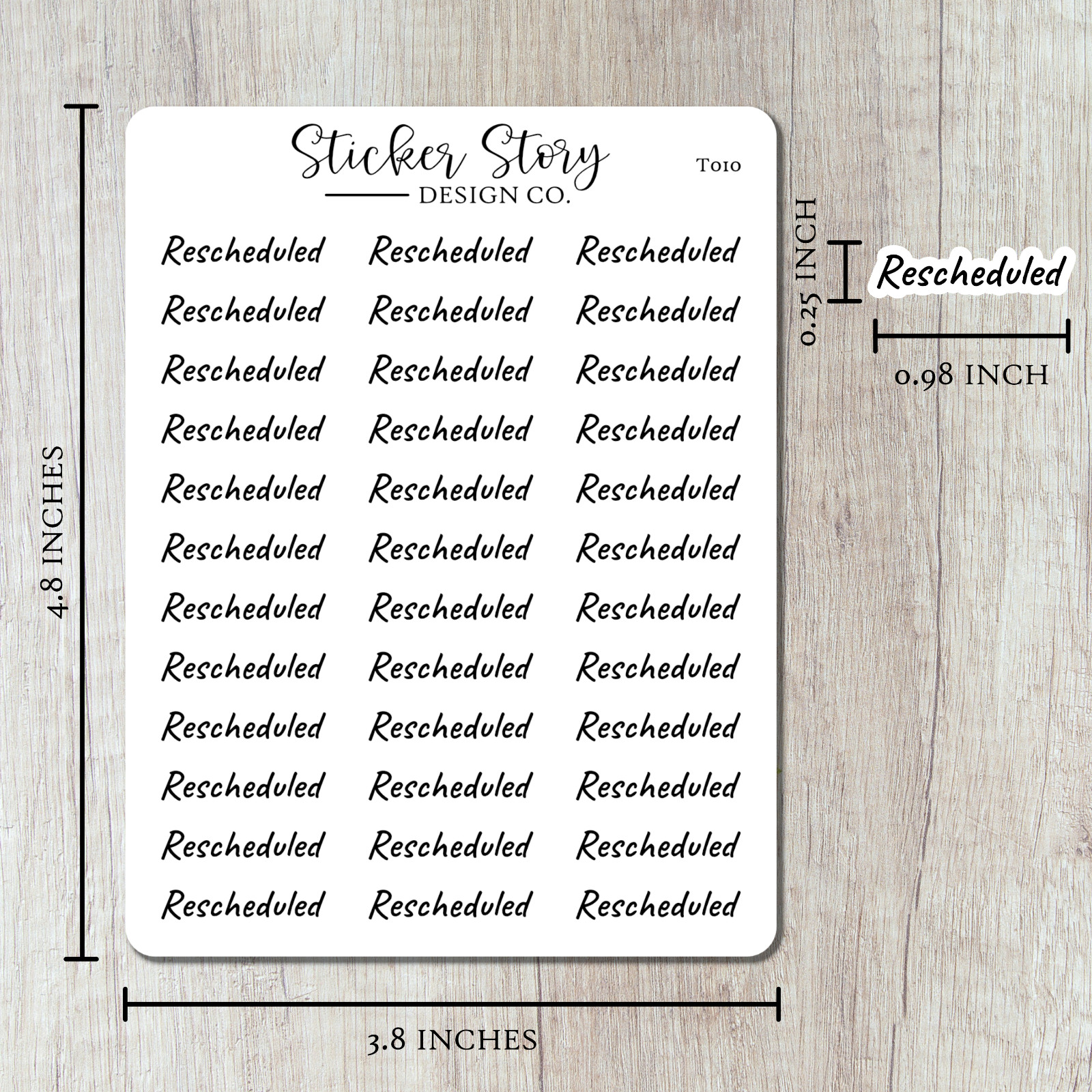 Rescheduled Planner Stickers