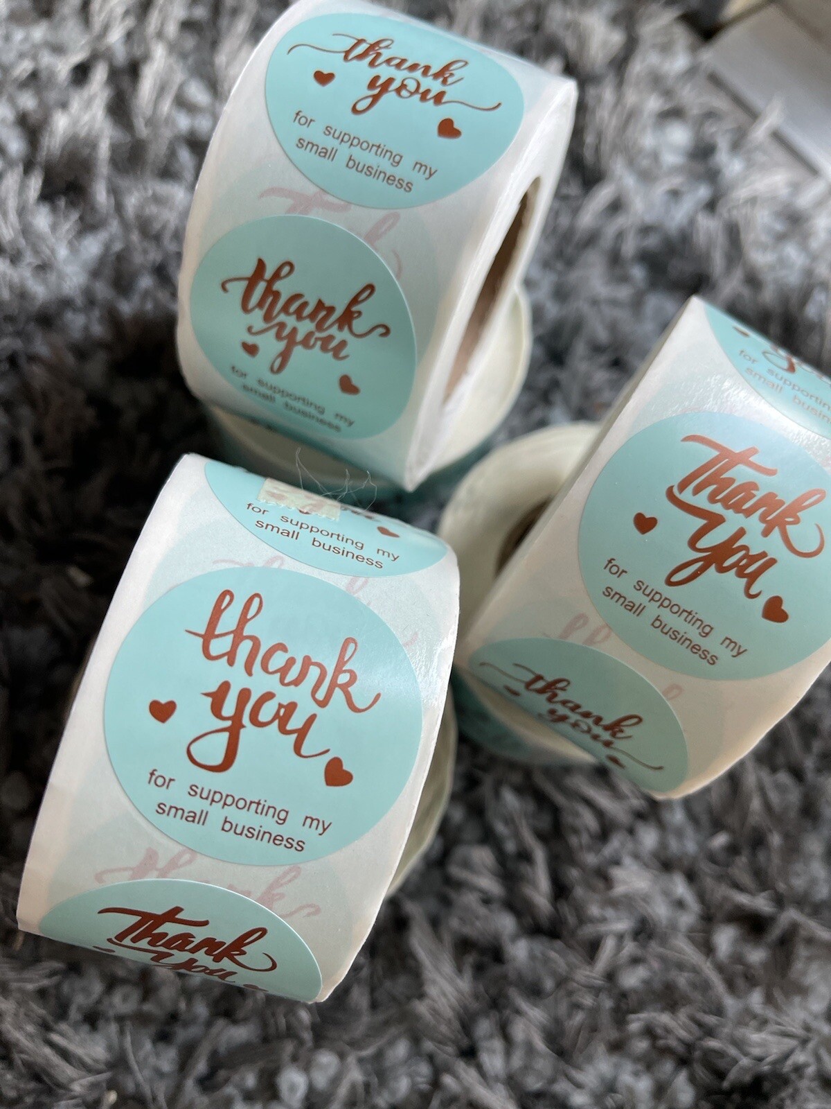 500 thank you for supporting my small business Stickers Count Size 1.5”