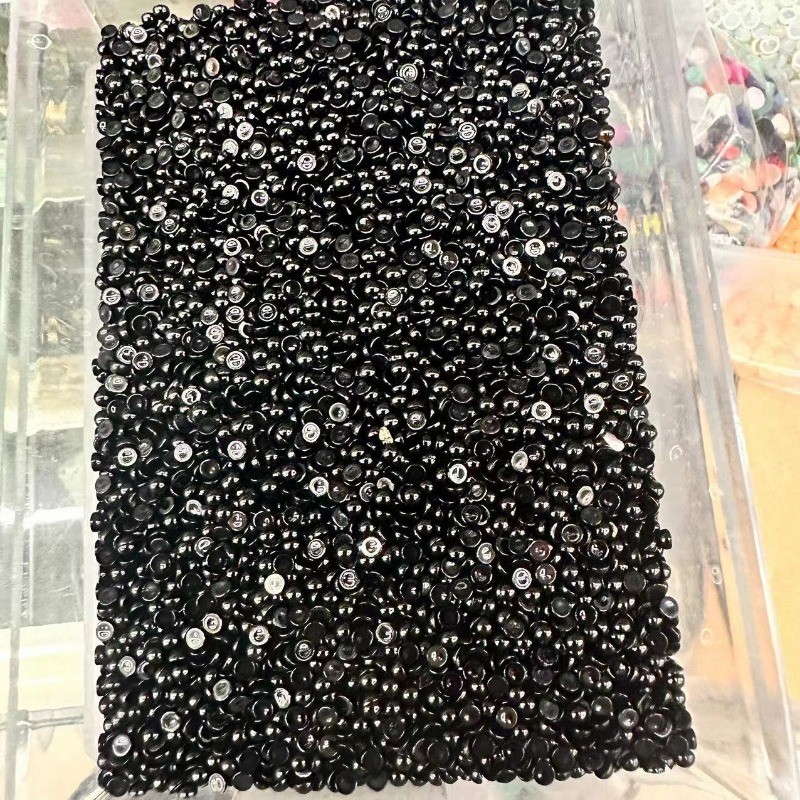 50pcs 3mm Round CAB CABOCHON Natural Obsidian Stone Beads No Holes DIY