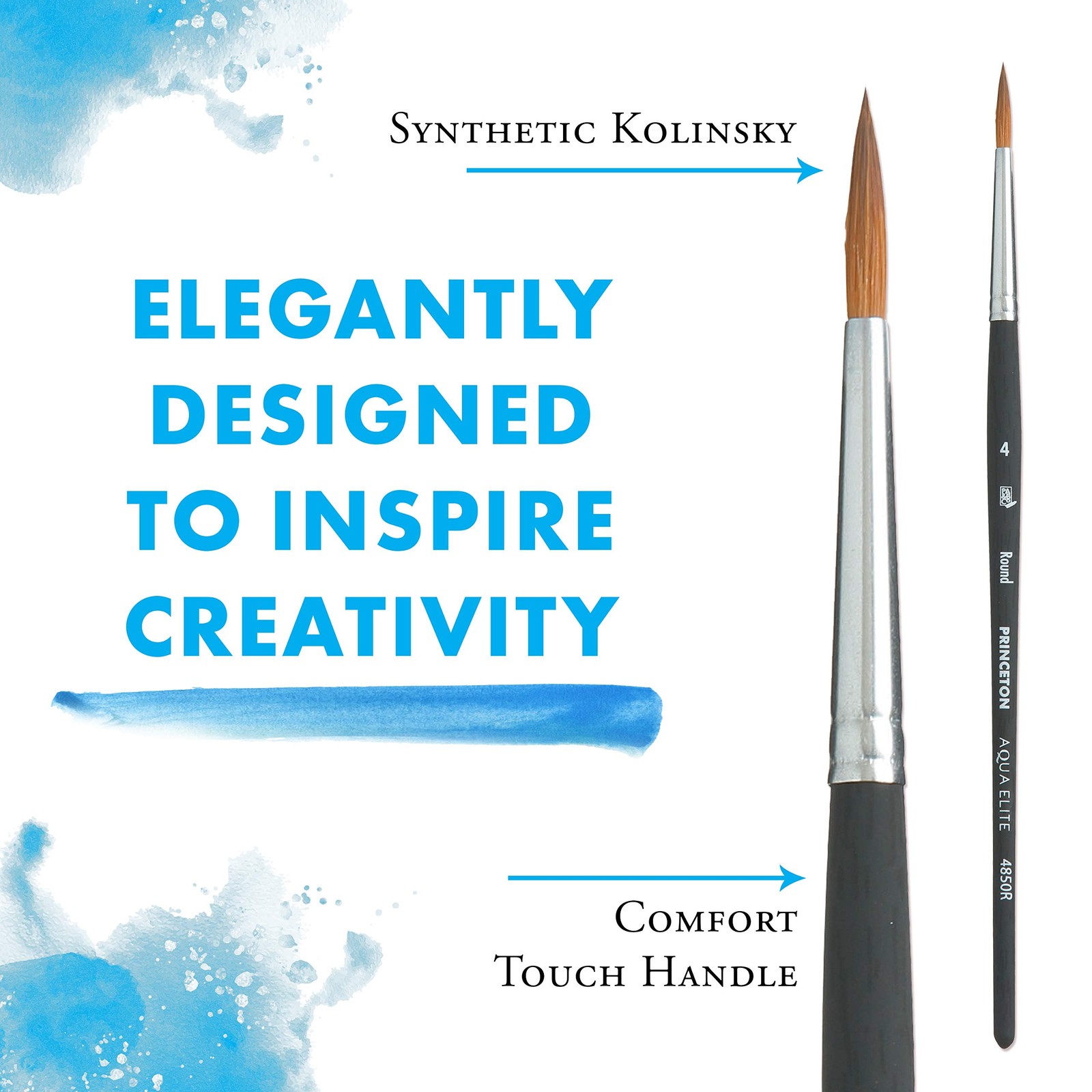 Princeton Aqua Elite, Series 4850, Synthetic Kolinsky Watercolor Paint Brush,…