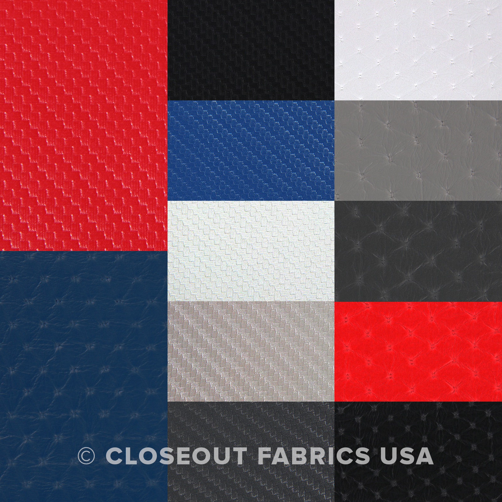 CARBON FIBER & EMBOSSED DIAMOND MARINE VINYL FABRIC UPHOLSTERY AUTO – 54″ W